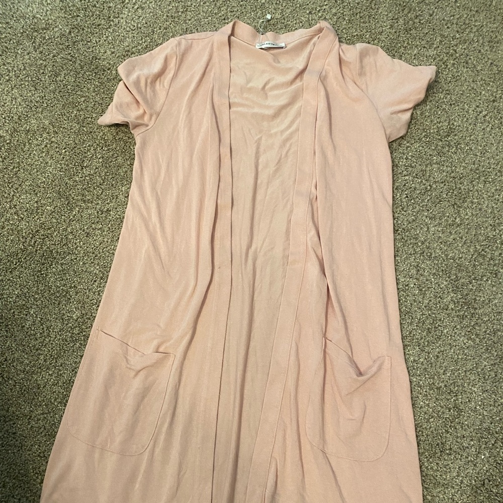 Tickled teal short sleeve over shirt